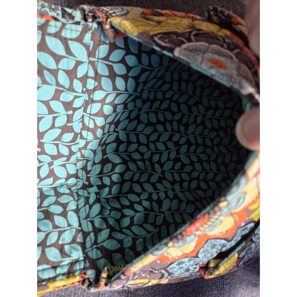 Vera Bradley Bag Orange Yellow Turquoise Messenger Crossbody Floral Purse - Picture 4 of 10